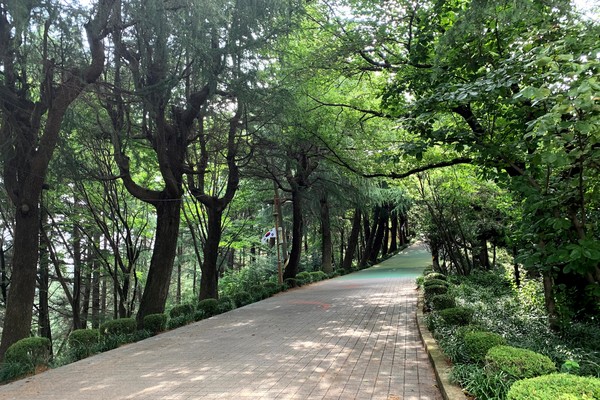 ‘마산일본성’은 마산시민의 산책코스인 ‘산호공원’ 내에 있다.