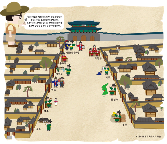 15-16세기 육조거리 (사진=서울시 '광화문 광장')