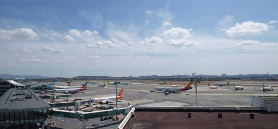 김포국제공항 계류장에 항공기들이 대기하고 있다. (사진=한국공항공사)